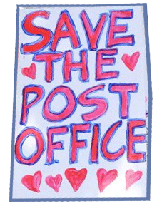 save-the-post-office handmade poster